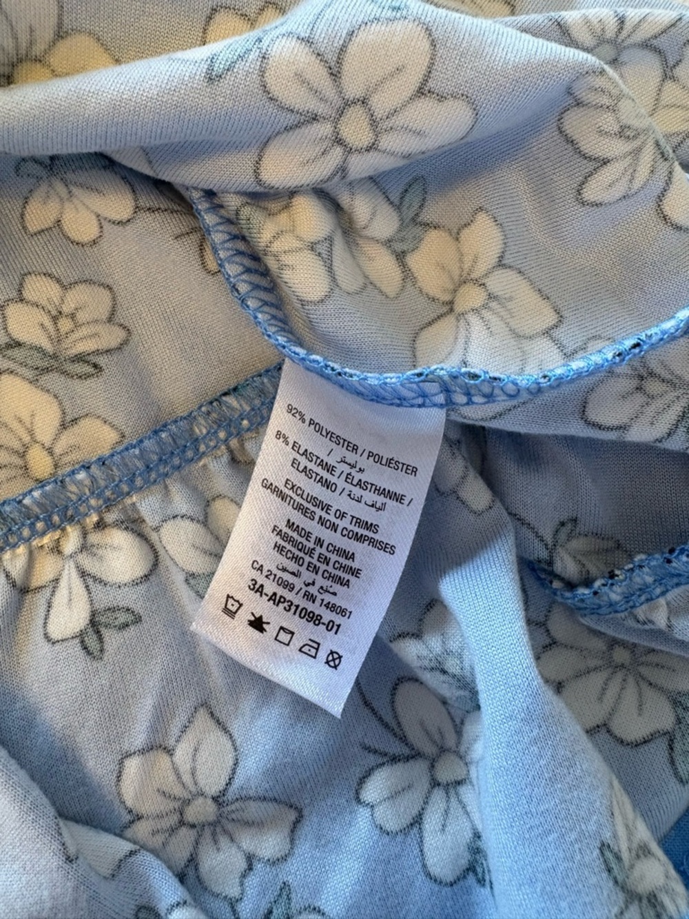 Ardene Light Blue Floral Button-Front Dress Size Small of the Shoulder - Picture 7 of 8
